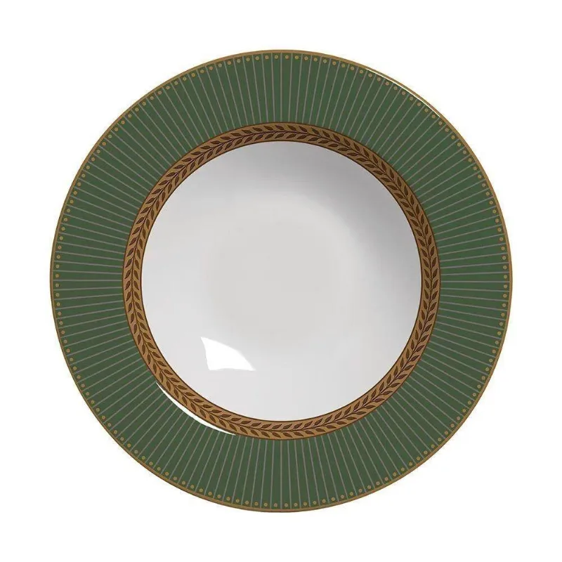 Prato Fundo Celebrate Verde Plus Cerâmica Alleanza 25 Cm - Alleanza