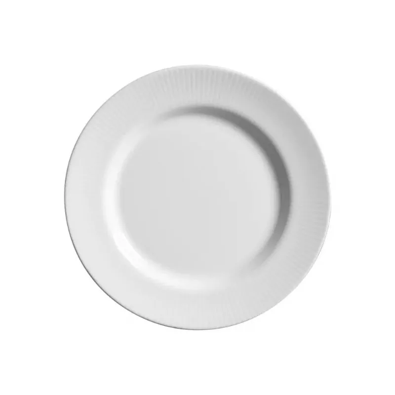 Prato Para Sobremesa Plissan Relevo Branco 19,5Cm - Alleanza - Alleanza