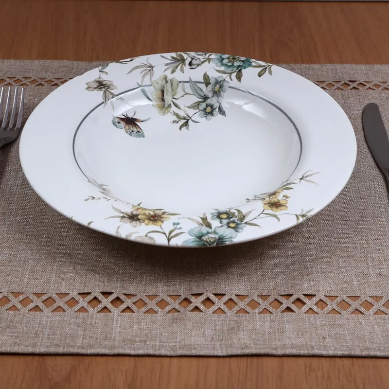 Prato Fundo Blue Garden Havan Casa - 24,5cm