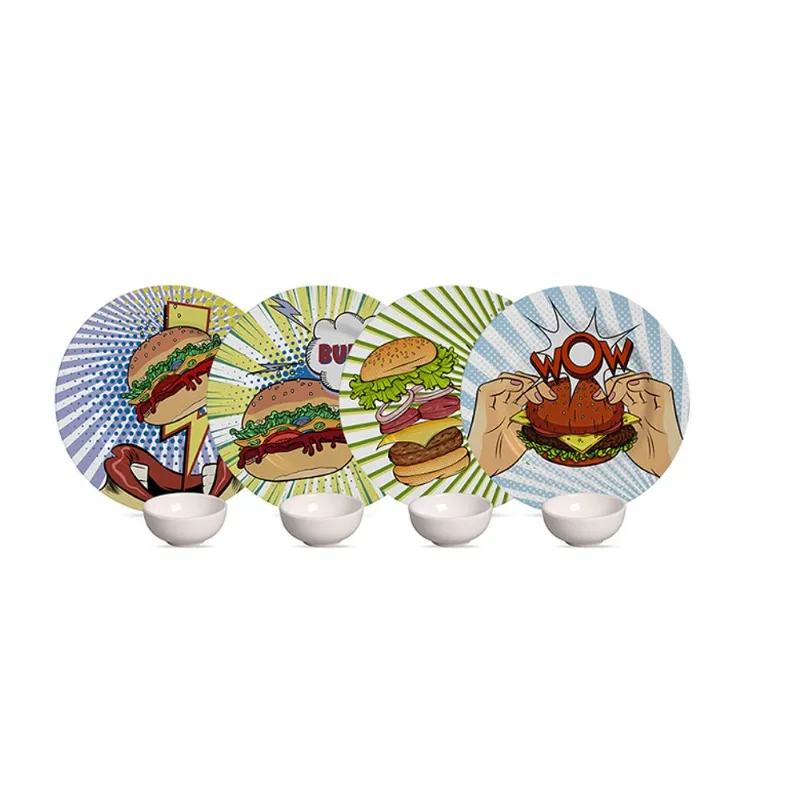 Kit Alleanza Mini Burguer Collection 8 Peças Un - Alleanza