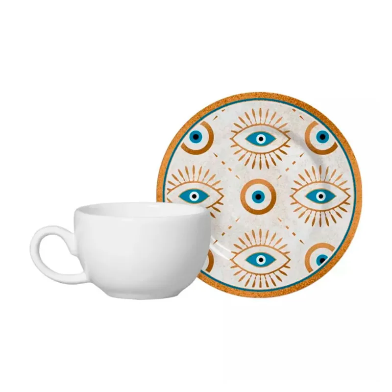 Xícara Café 80Ml Olho Grego 12Cm - Alleanza - Alleanza