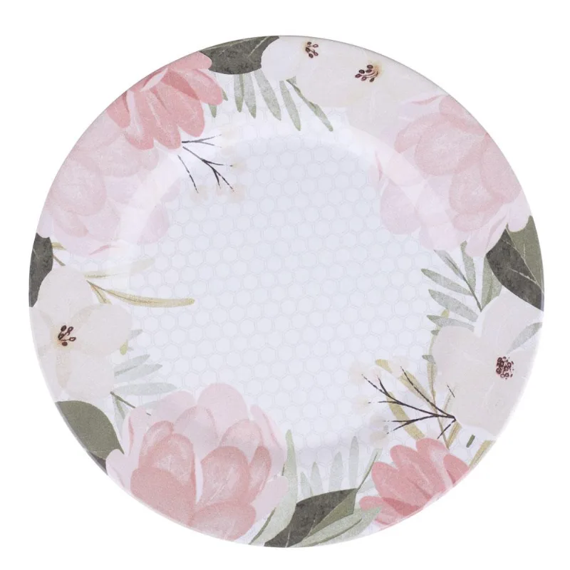 Prato Raso de Cerâmica 28.5cm Floral Cazza