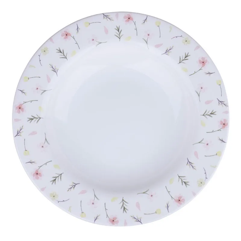 Prato Fundo de Cerâmica 24.5cm Floral Cazza