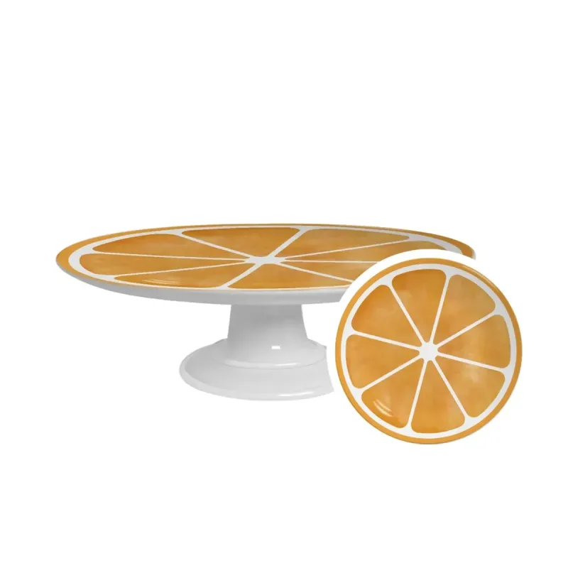 Boleira Alleanza Ceramica Média Laranja 29cm - Alleanza - Utilidades E Casa