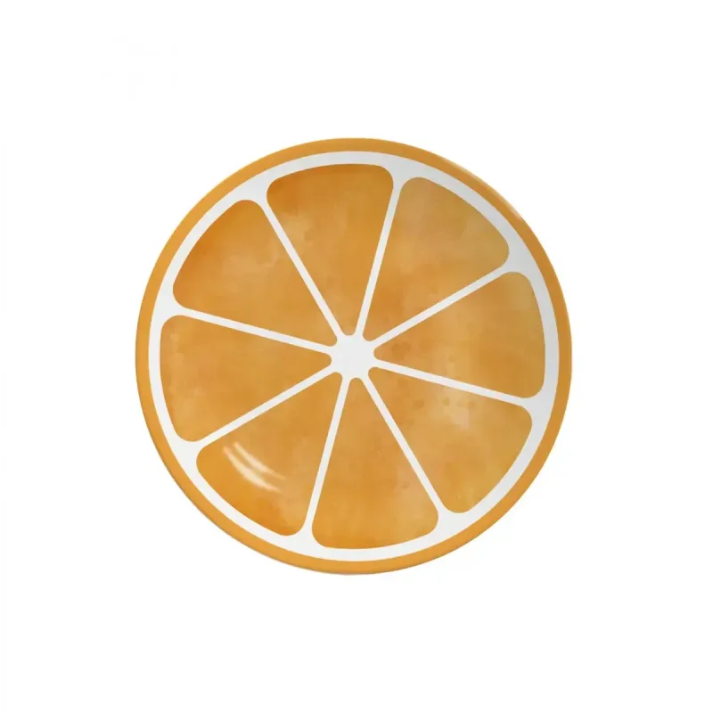 Prato de obremesa Alleanza Cerâmica Laranja 21cm - Alleanza - Utilidades E Casa