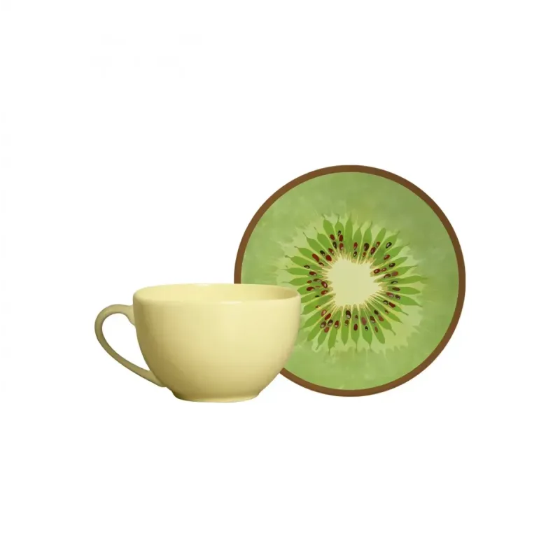 Xícara de Chá Alleanza Cerâmica Kiwi 250ml - Alleanza