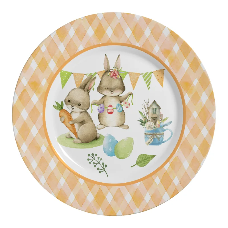 PRATO RASO FOLLOW THE BUNNY PASCOA