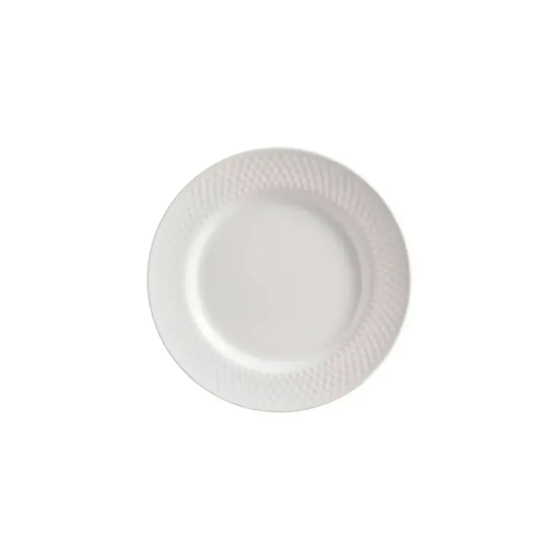 Prato de Sobremesa Alleanza Cerâmica Split G Branco 21cm - Alleanza - Utilidades E Casa