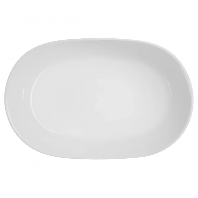 Travessa Alleanza Branca Em Cerâmica Liso 34cm
