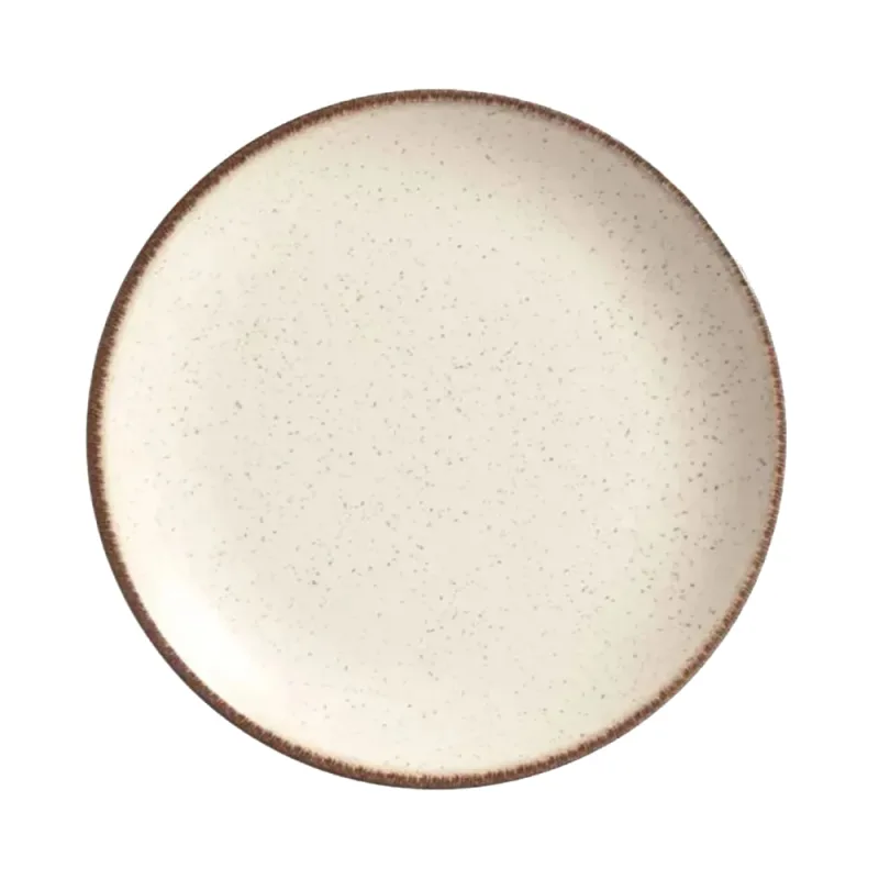 Prato de Sobremesa Alleanza Coup Cerâmica Vanilla 19cm - Alleanza - Utilidades E Casa