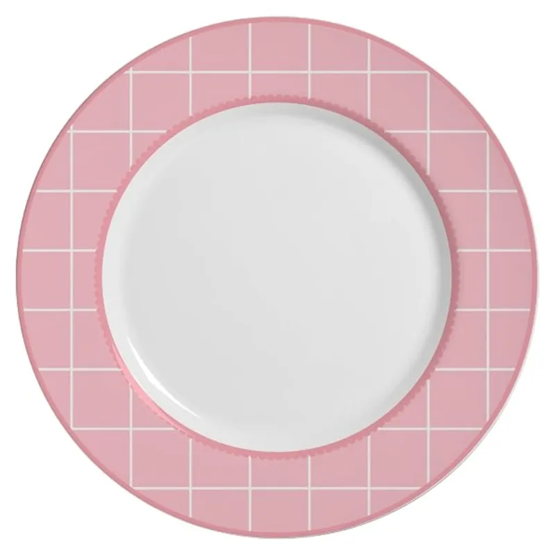 Prato Raso Alleanza Laços De Páscoa Rosa 29cm - Alleanza