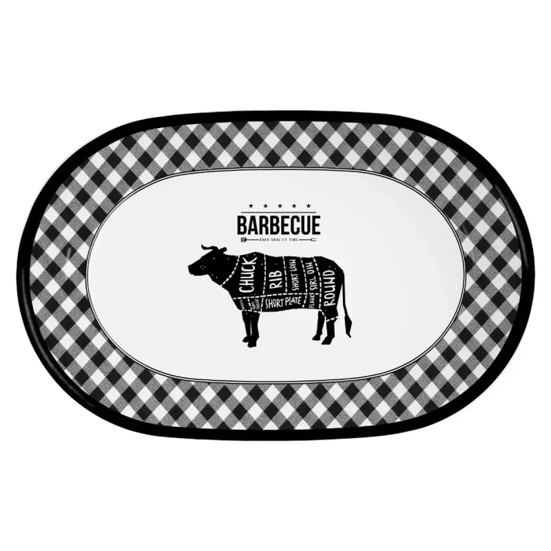 Travessa Alleanza Cerâmica Decorada Barbecue - Alleanza - Utilidades E Casa