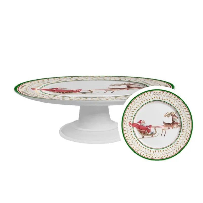 Boleira decorativa papai noel ho ho ho 34cm alleanza
