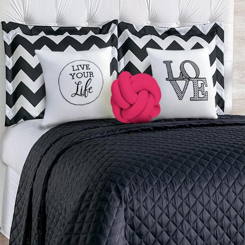 Kit de Cama Colcha Seu Lar Casal Queen 8 Peças Pink Girls Casa Dona