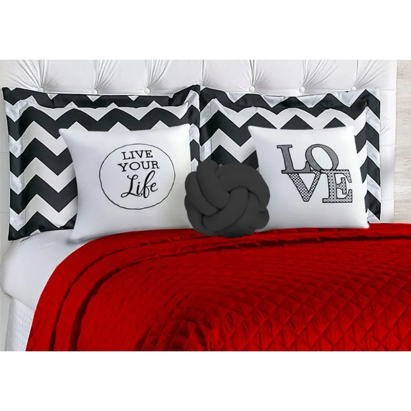 Kit Cobre Leito Sono Mágico Casal 8 Peças Vermelho Suave Casa Dona
