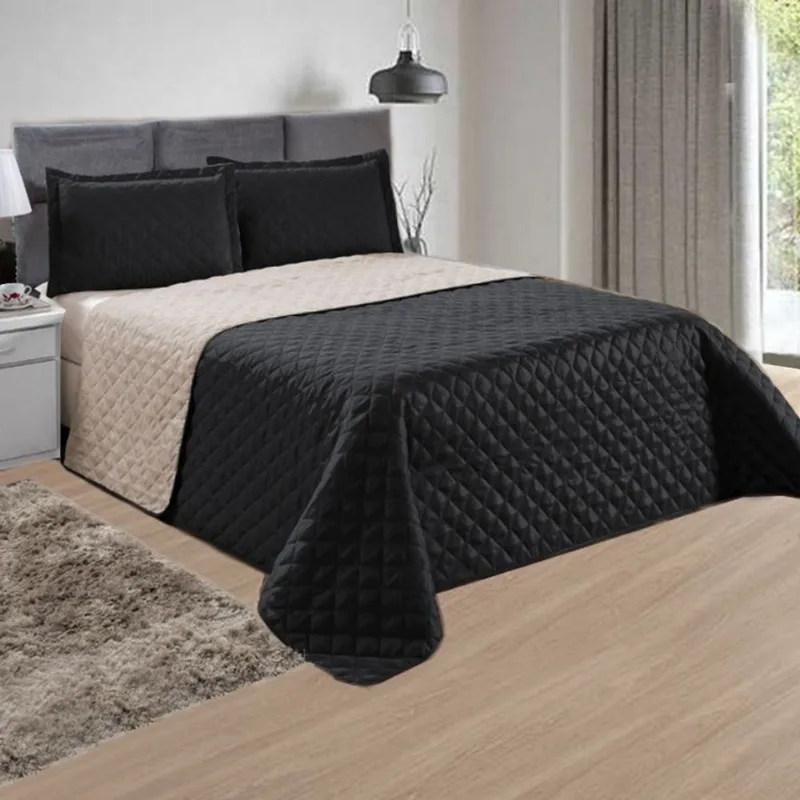 Kit Colcha Solteiro Dupla Face Nobre 2 Peças Matelada Casa Dona