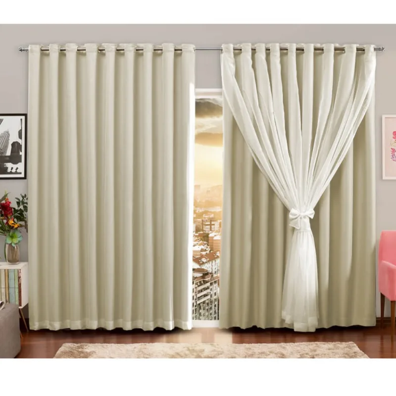 Cortina Blackout C/voil 280m X 280m Palha