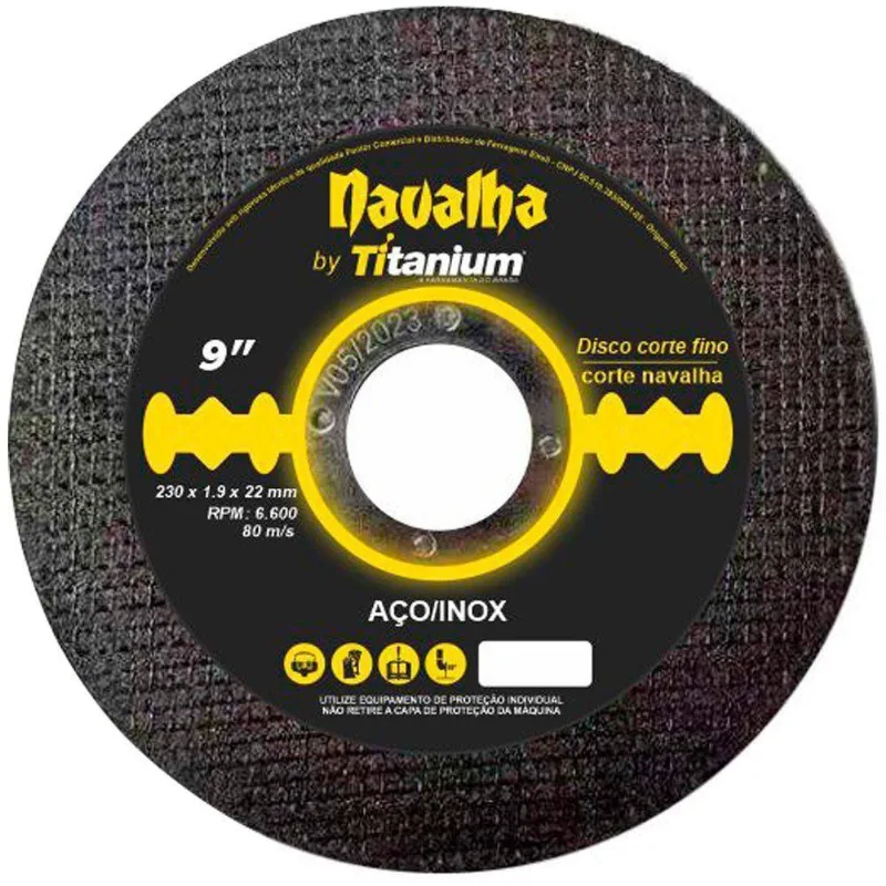 Disco De Corte 9 X 2,0 X 7/8 Navalha By 5791 Titanium