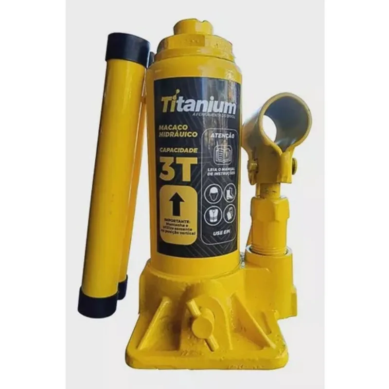 Macaco Hidraulico Tipo Garrafa 3 Tonelada R-7424 - Titanium