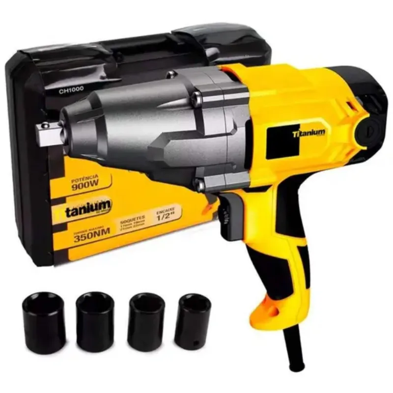 Chave De Impacto Elétrica Titanium ½” 900w Com Soquetes