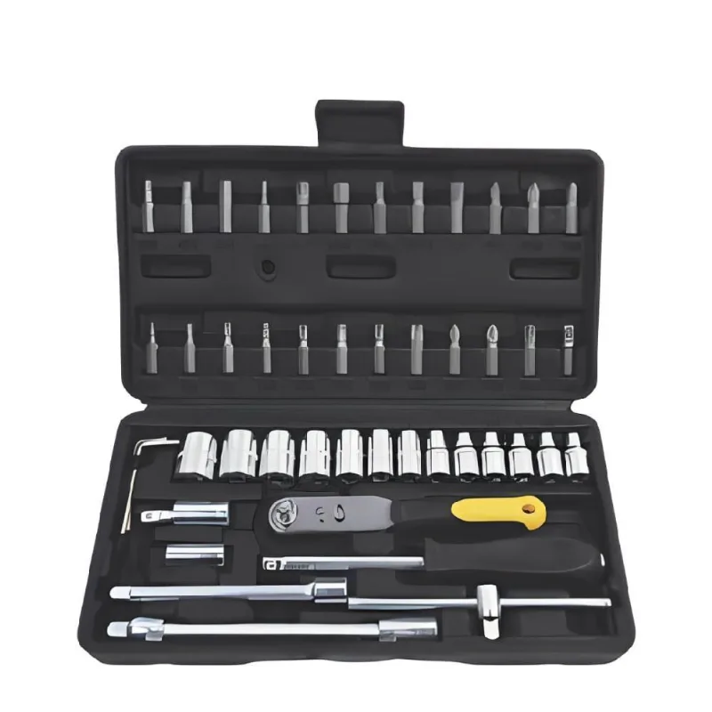 Jogo De Ferramentas Com 48 Peças 7744 Com Soquetes E Bits Em Maleta Organizadora Titanium