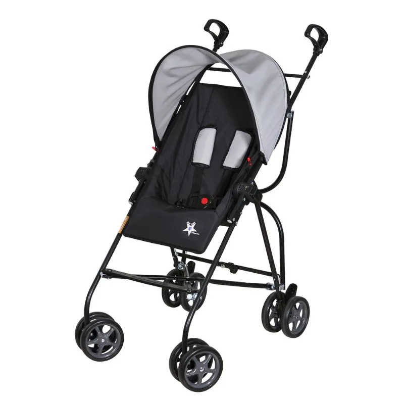 Carrinho Bebê Capri Preto e Cinza Galzerano Tamanho:Único;Cor:Preto + Cinza