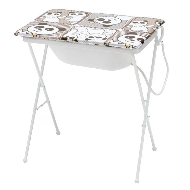 Banheira Bebê Standard Galzerano 7080 Panda Com Suporte e Trocador
