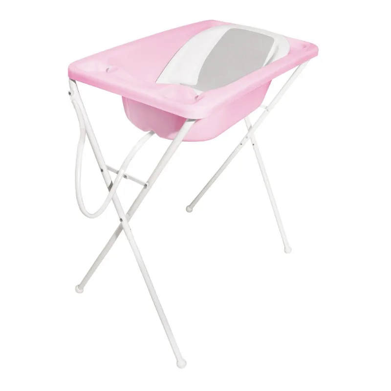 Banheira Com Suporte - Acqua Trio - Rosa - Galzerano