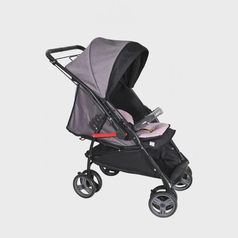 Carrinho Bebê Maranello ii Rosa Preto Galzerano