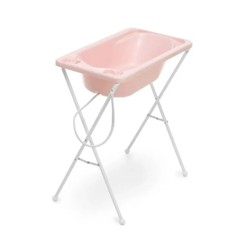 Banheira Bebê Plastica Rosa Claro Perolado - Galzerano