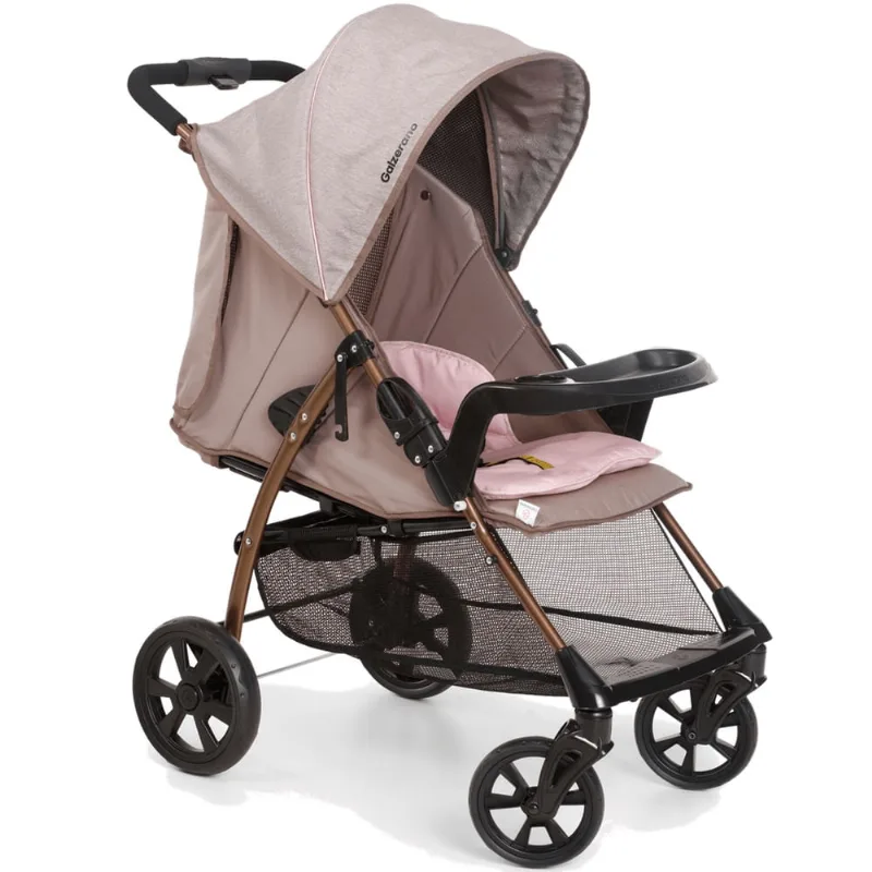 Carrinho de Bebe Berço Passeio Galzerano San Remo Chocolate