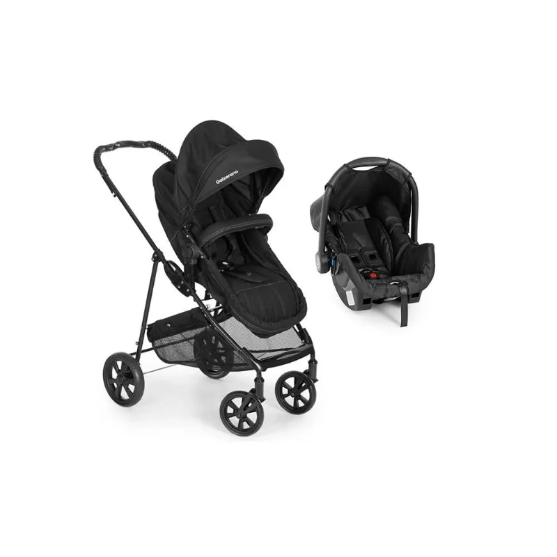 Carrinho Bebê Conforto Napoli Travel System Galzerano Preto