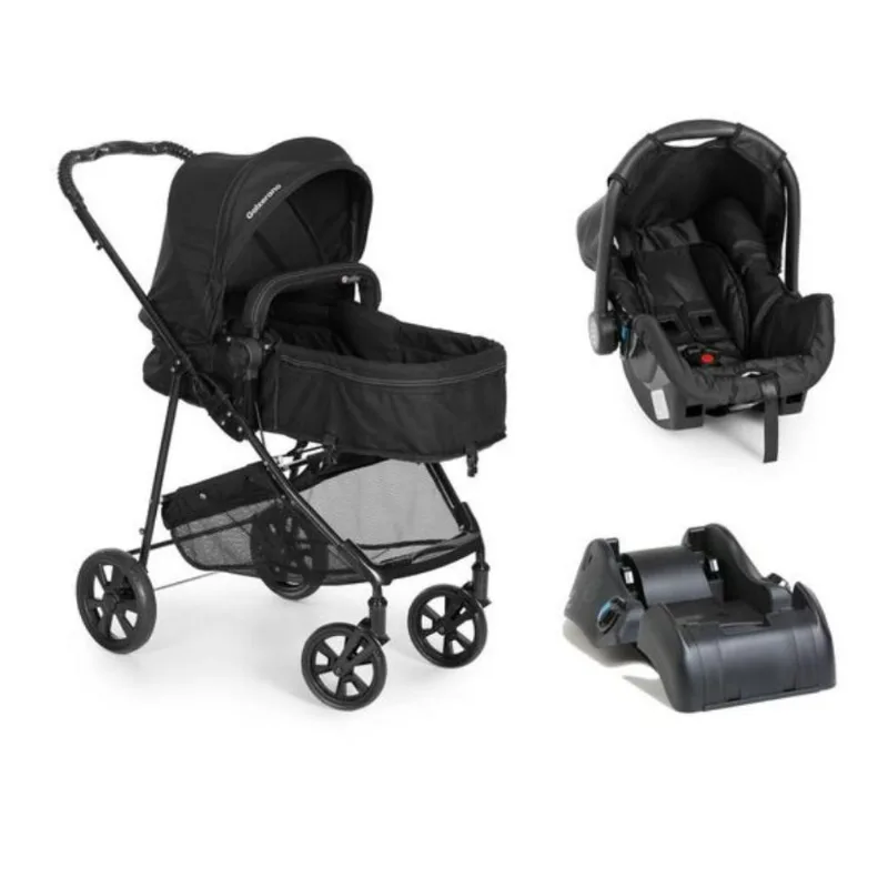 Carrinho Travel System Napoli Trio Preto - Galzerano