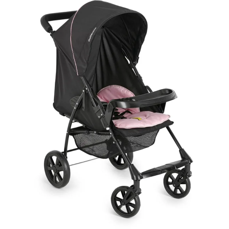 Carrinho de Bebê Galzerano Romano G22 Preto Rosa