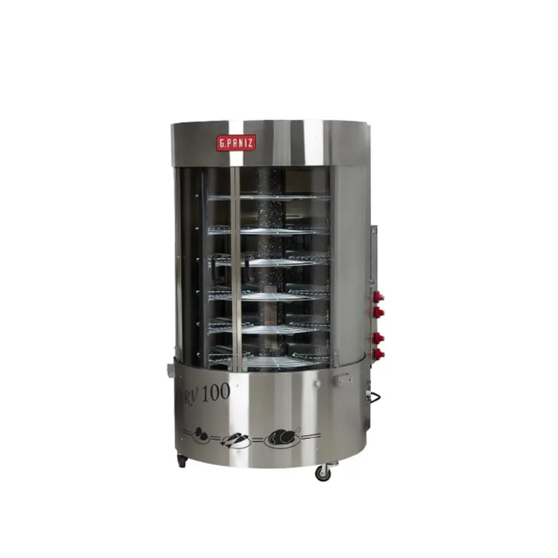 Assador de Carne Rotativo Gpaniz para 100kg Bivolt Com Queimador Central arv 100
