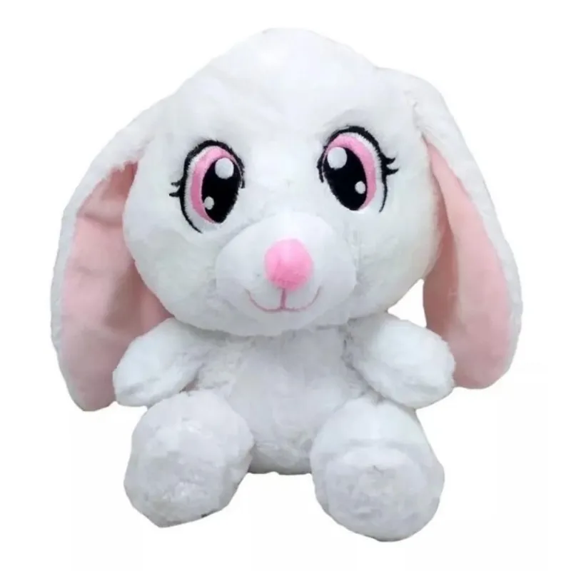 Coelho Pelúcia Branca 24 Cm Altura Coelhinha