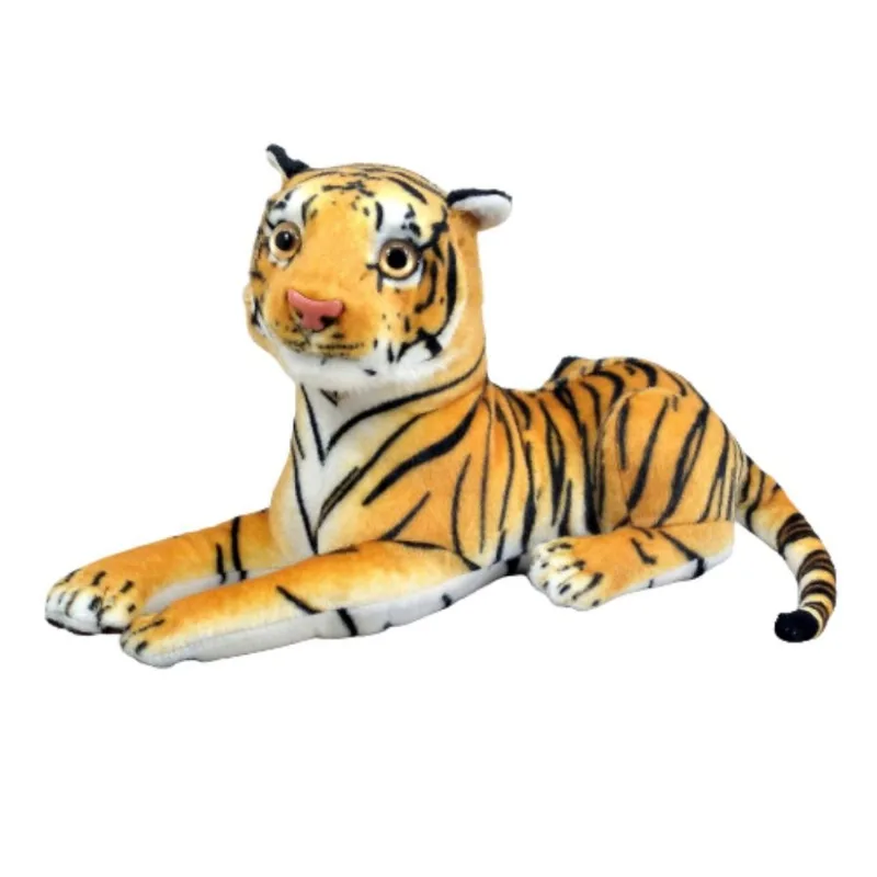 Tigre Pelúcia Deitado 35 Cm Comprimento