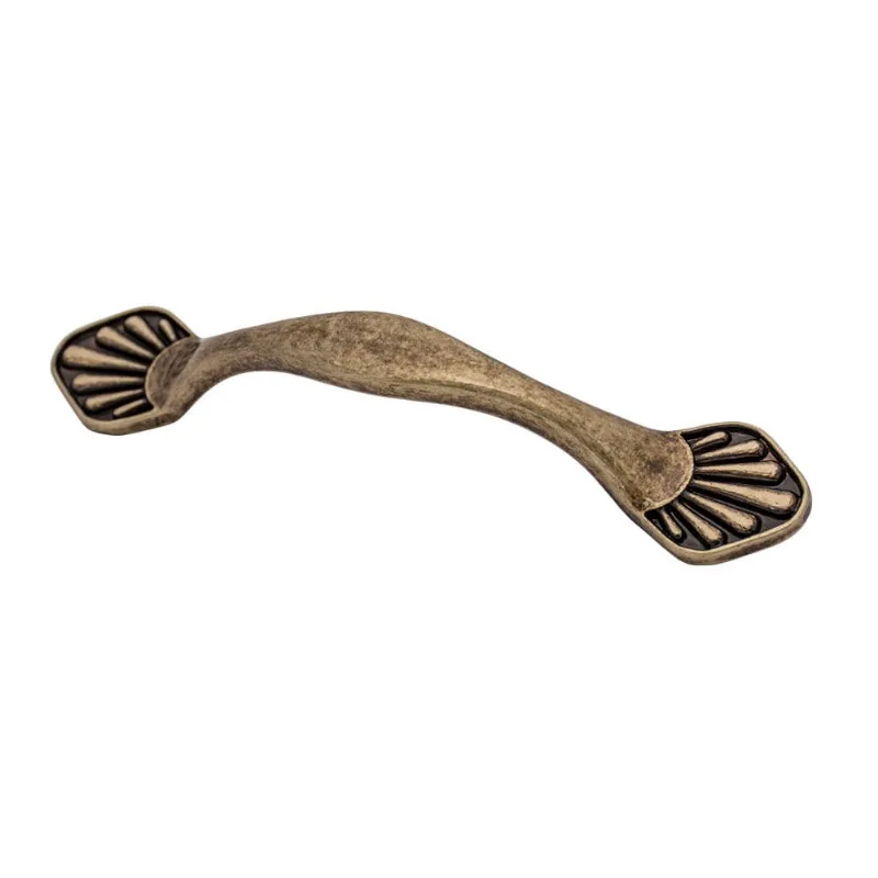 Puxador Arizona Ouro Velho Tamboreado 96 mm 347 Linha Tradition Torralba