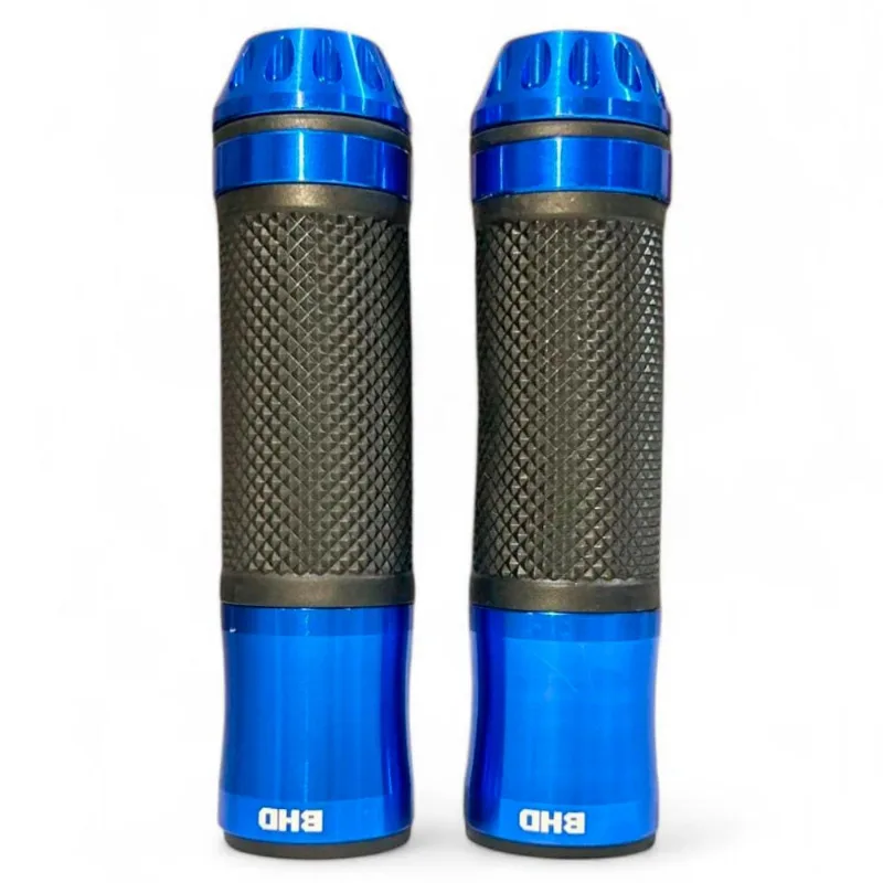 Manopla Para Moto BHD Universal Fire Circuit Sem Roldana Preto E Azul (MP)