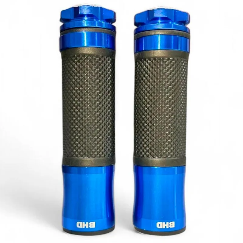 Manopla Para Moto BHD Universal Fire Force Sem Roldana Preto E Azul (MP)
