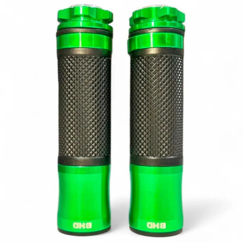 Manopla Para Moto BHD Universal Fire Force Sem Roldana Preto E Verde (MP)