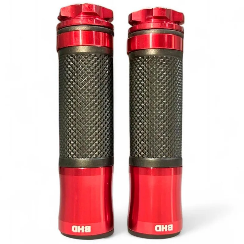 Manopla Para Moto BHD Universal Fire Force Sem Roldana Preto E Vermelho (MP)