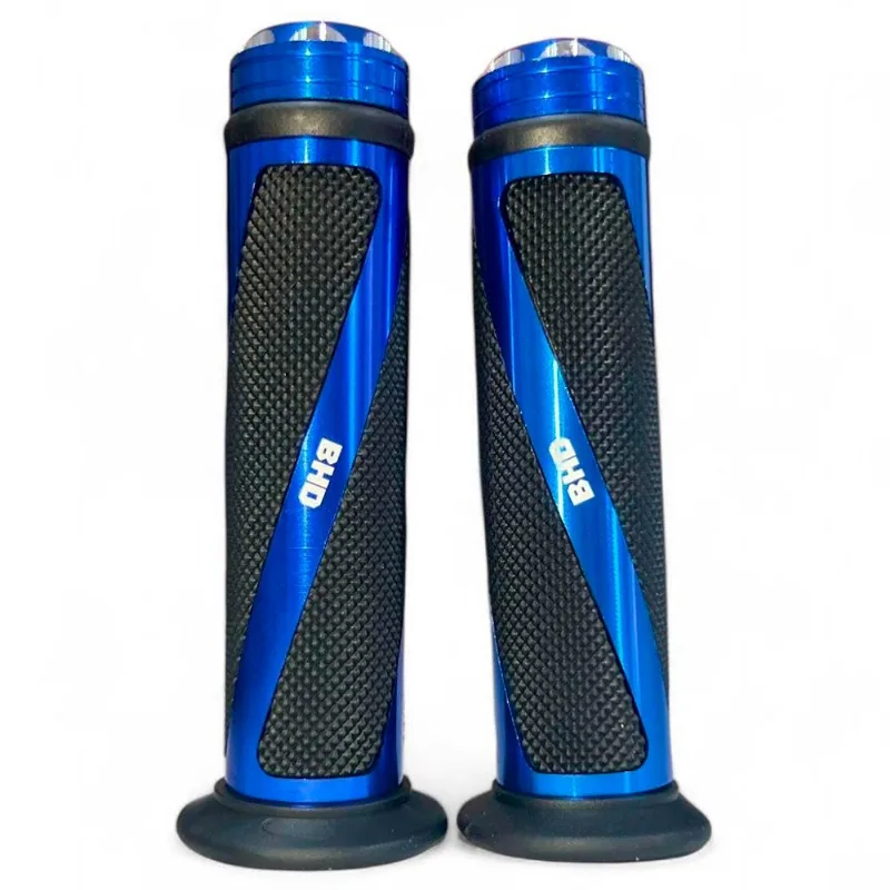 Manopla Para Moto BHD Universal Pro-Melting Sem Roldana Preto E Azul (MP)