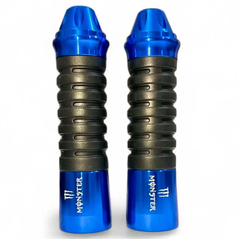 Manopla Para Moto BHD Universal Pro-Spent Sem Roldana Preto E Azul (MP)