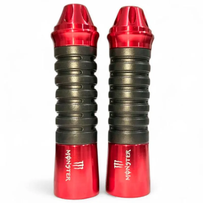 Manopla Para Moto BHD Universal Pro-Spent Sem Roldana Preto E Vermelho (MP)