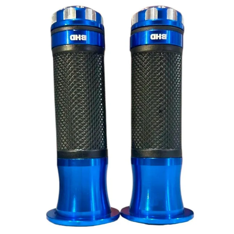 Manopla Para Moto BHD Universal Pro-Star Sem Roldana Preto E Azul (MP)