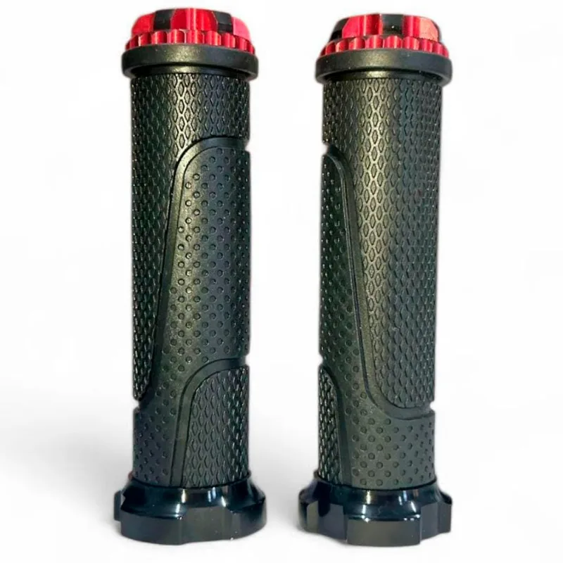 Manopla Para Moto BHD Universal Tracking Sem Roldana Preto E Vermelho (MP)