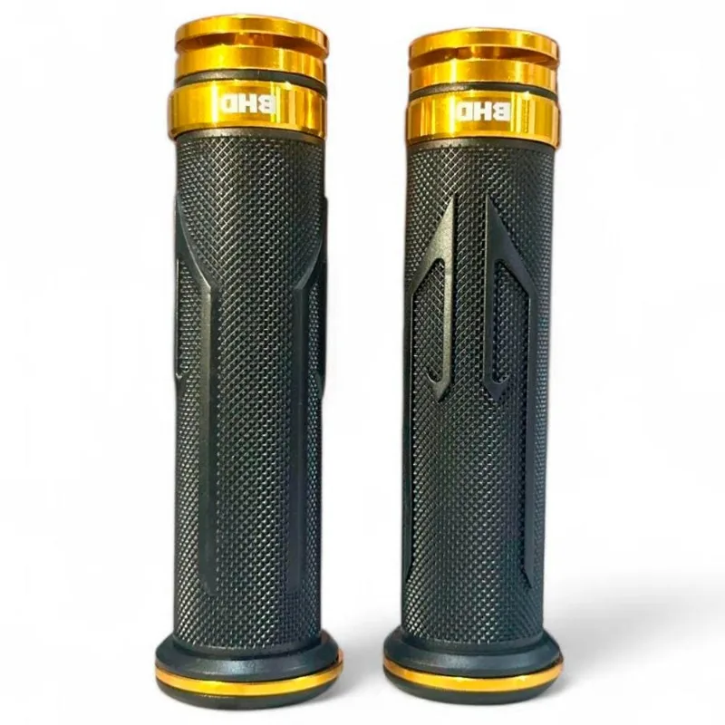 Manopla Para Moto BHD Universal Urban Power Sem Roldana Preto E Dourado (MP)
