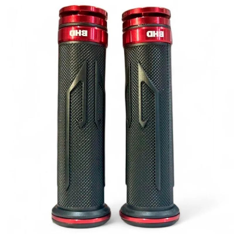 Manopla Para Moto BHD Universal Urban Power Sem Roldana Preto E Vermelho (MP)