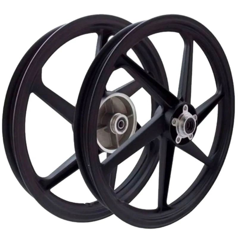 Aro Liga Leve BHD Biz 100/110/125 ESD Freio A Disco Mod 6 Pontas Preto (MP)